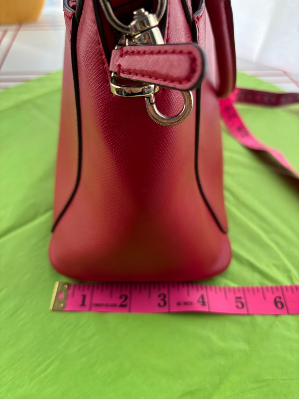 kate spade red Saffiano Dome Satchel - Picture 9 of 9